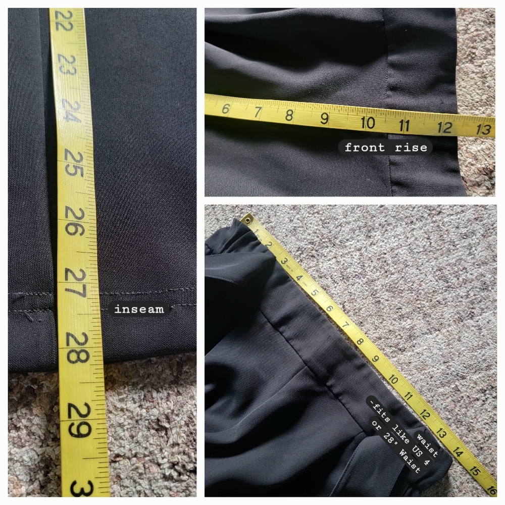 Lululemon Noir Pants Self-Tie Elasticated High Rise Wide Leg Pants Size‎ 4 - Picture 11 of 12